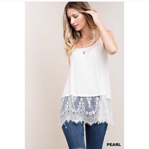 Barely Bohemian Lace Detail Tank